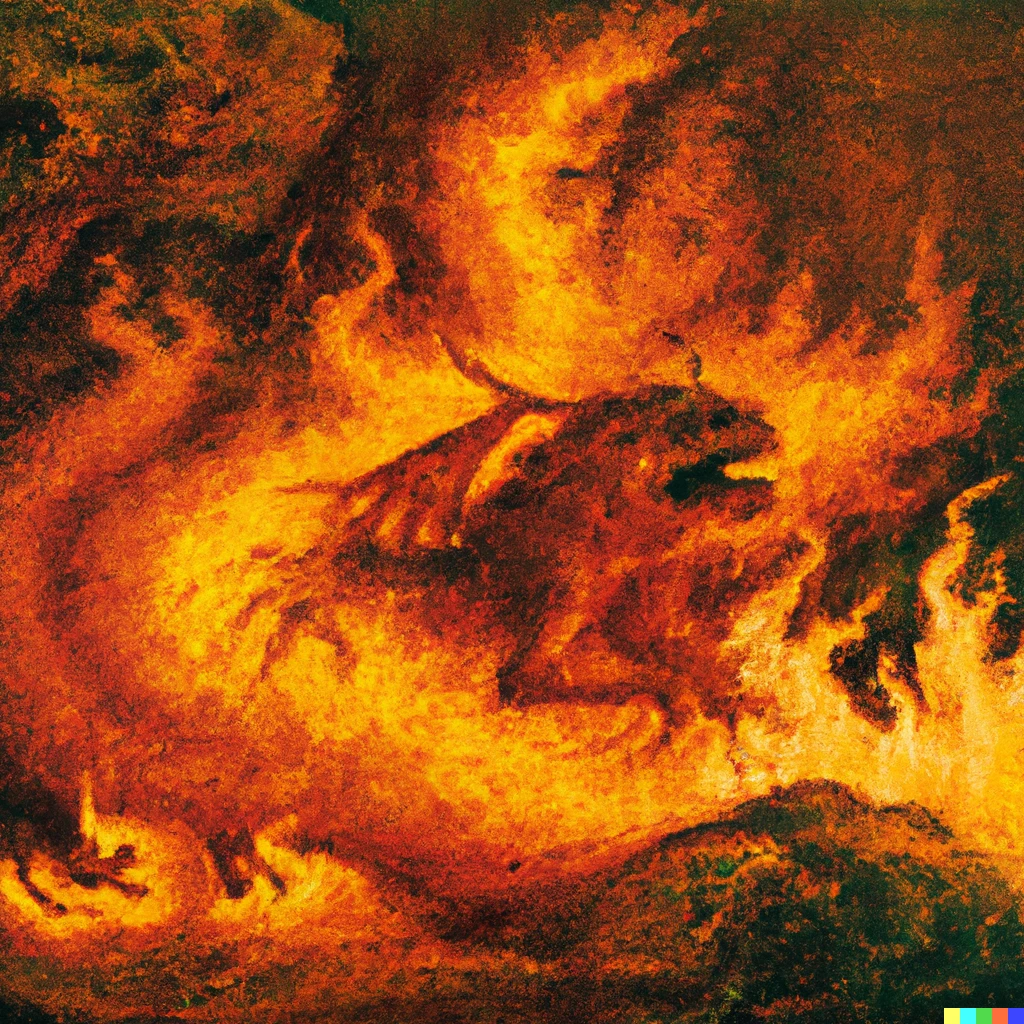 Prompt: The depths of hell as a neoclassical masterpiece painting