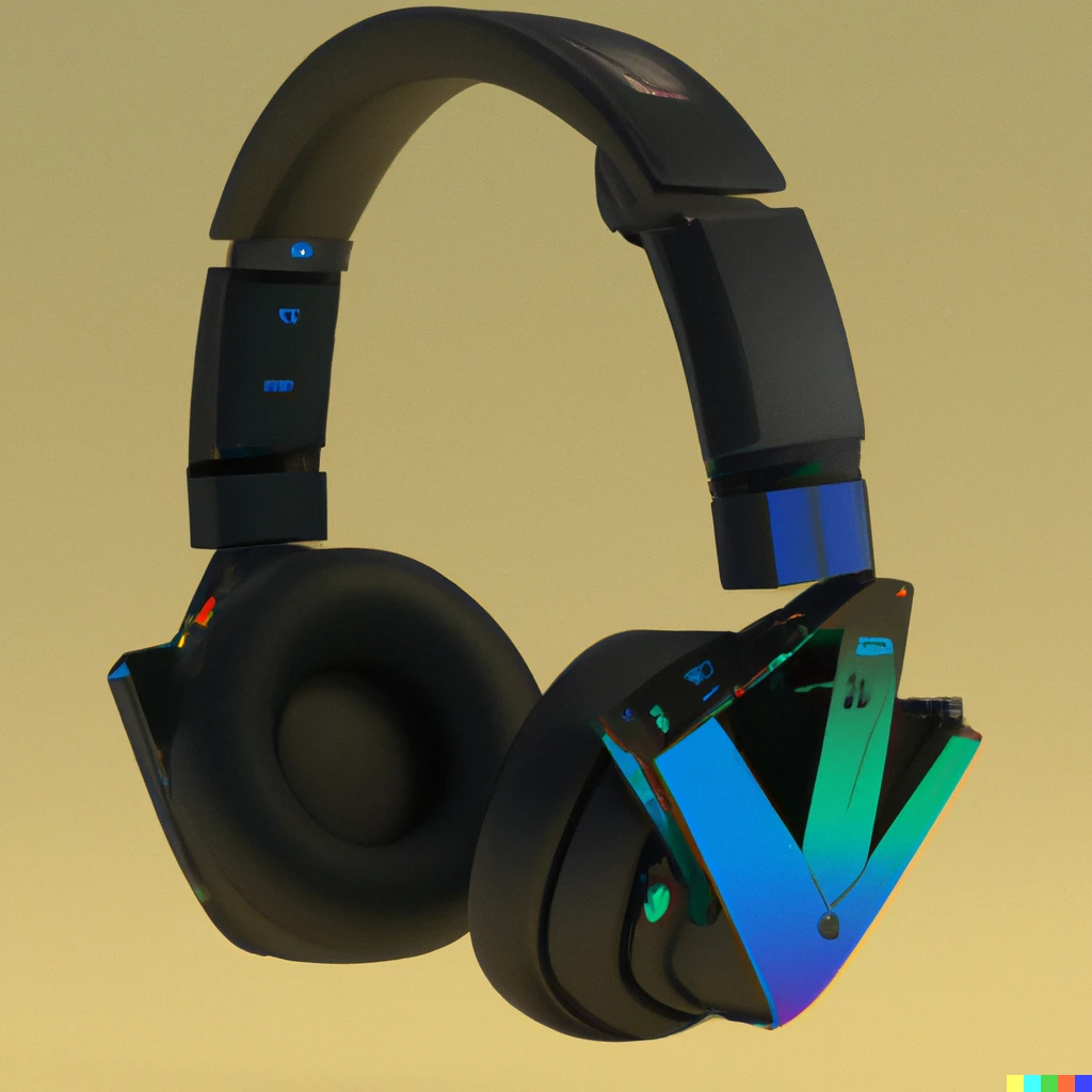 Prompt: A pair of headphone from the future