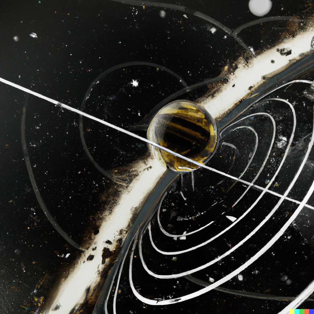 Prompt: orbit of SGT A, digital painting