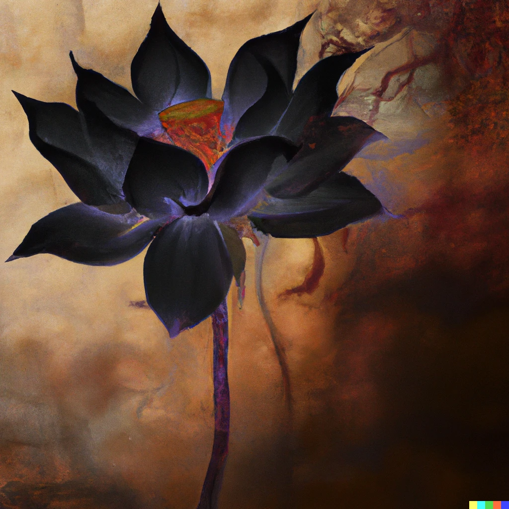 Prompt: black lotus, digital art