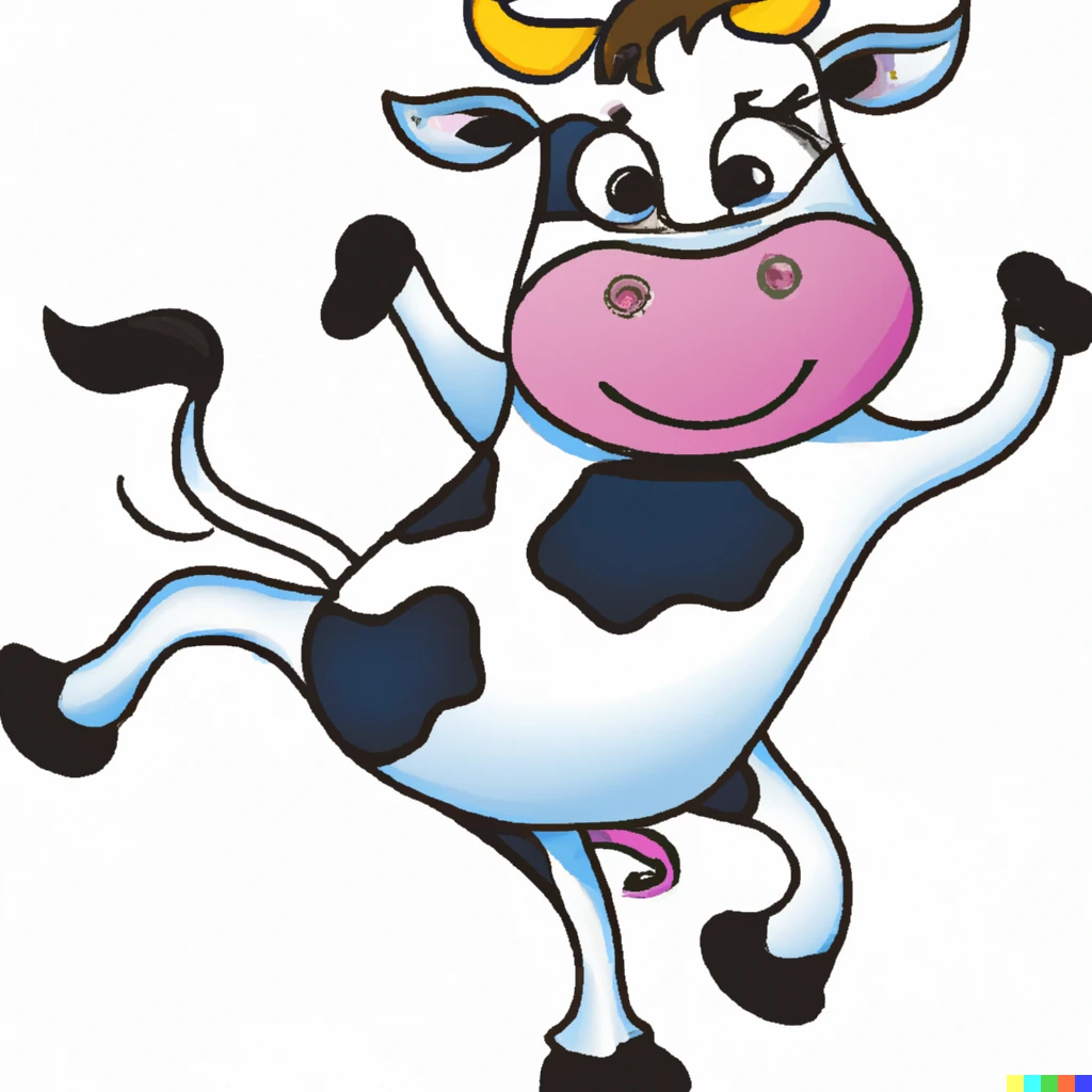 Prompt: dancing cow