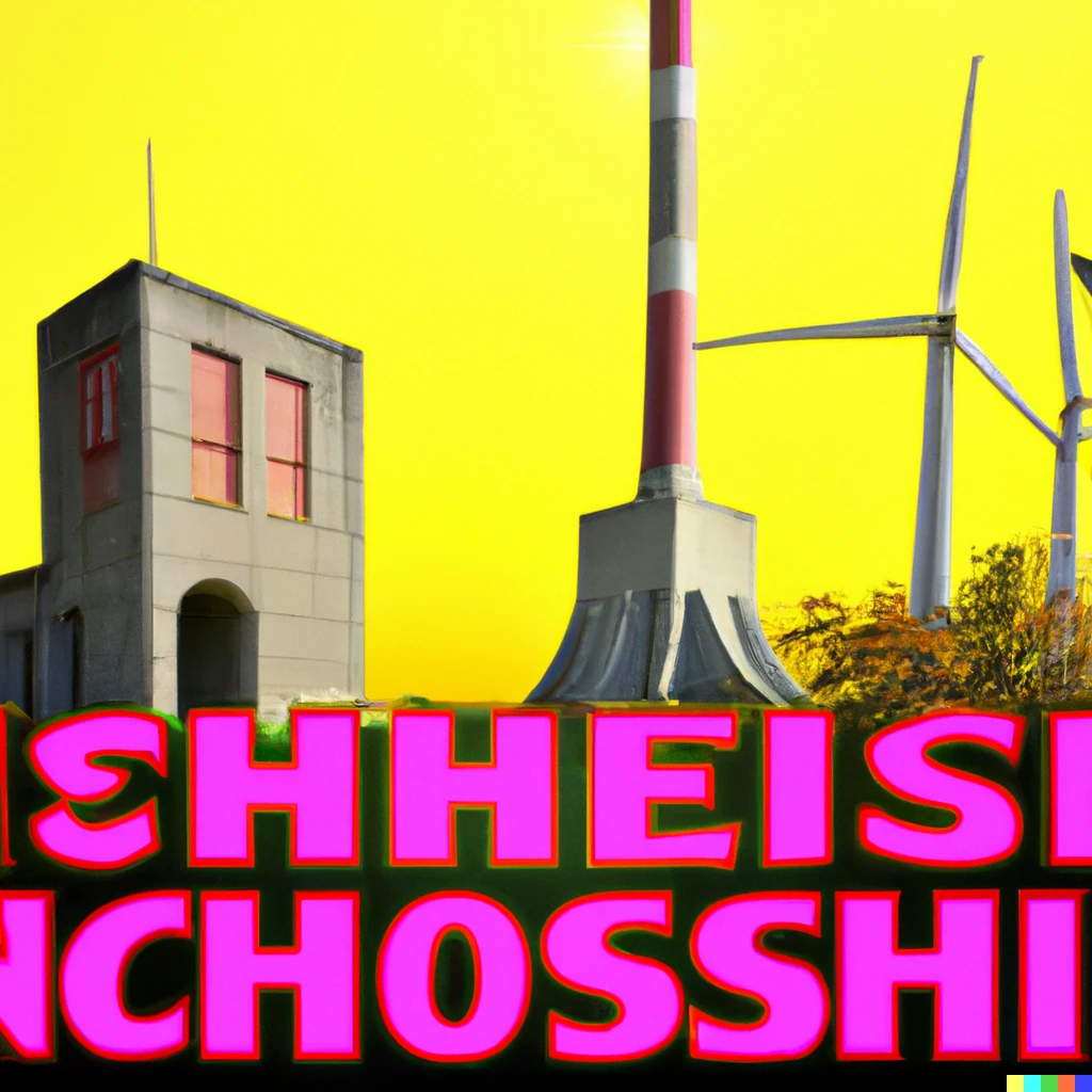 Prompt: word of power kitsch ends nuclear power plant debate folly