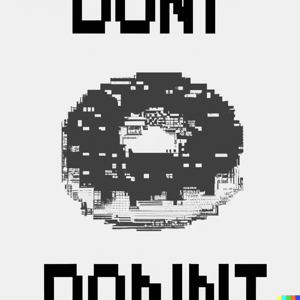Prompt: A donut in the style of ASCII art