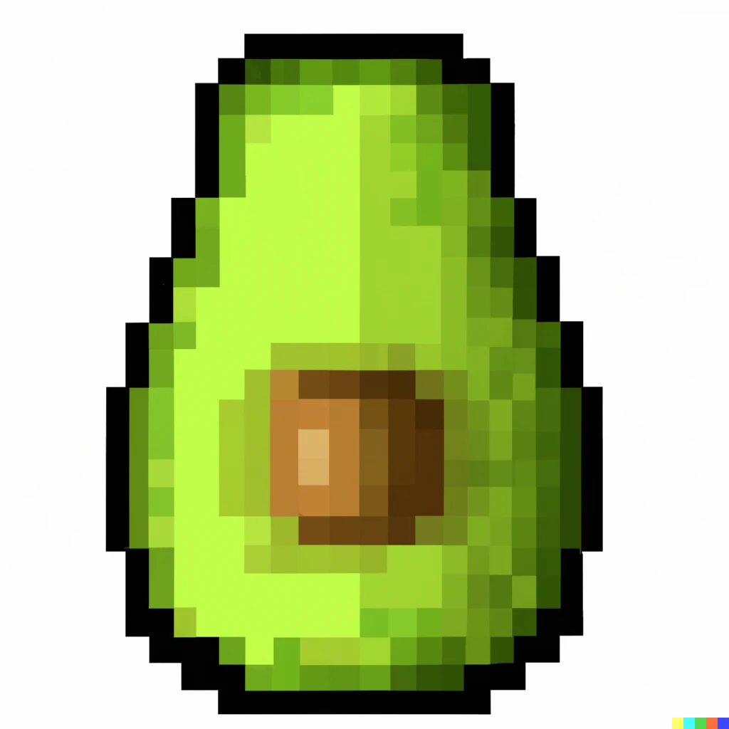 Prompt: An avocado, as a Minecraft item