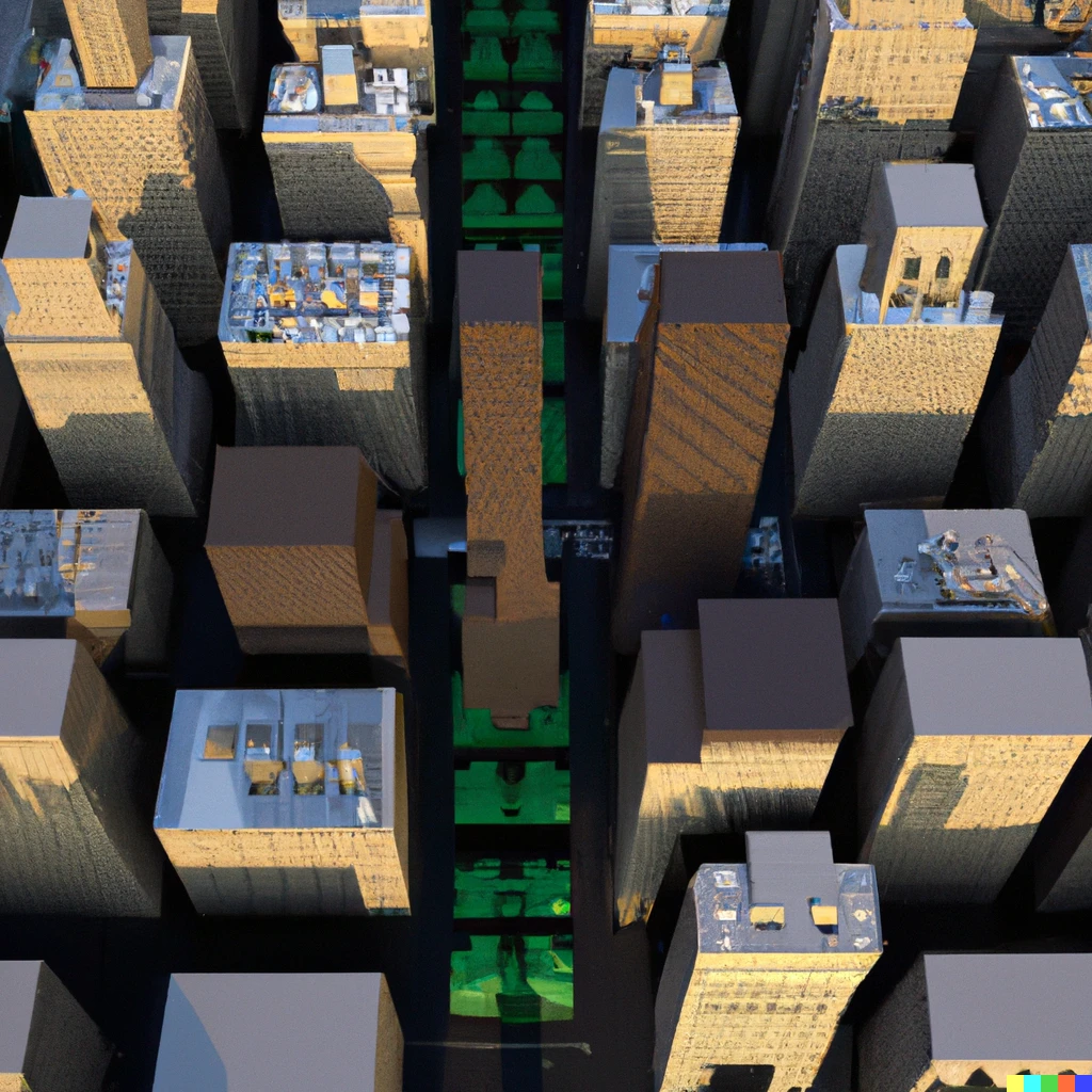 Prompt: New York City, built in Minecraft