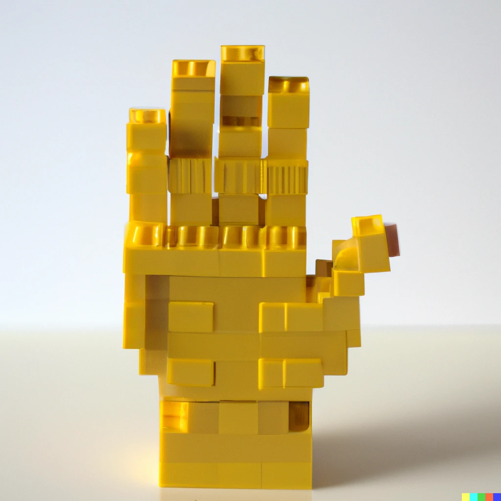 Prompt: Lego model of a hand