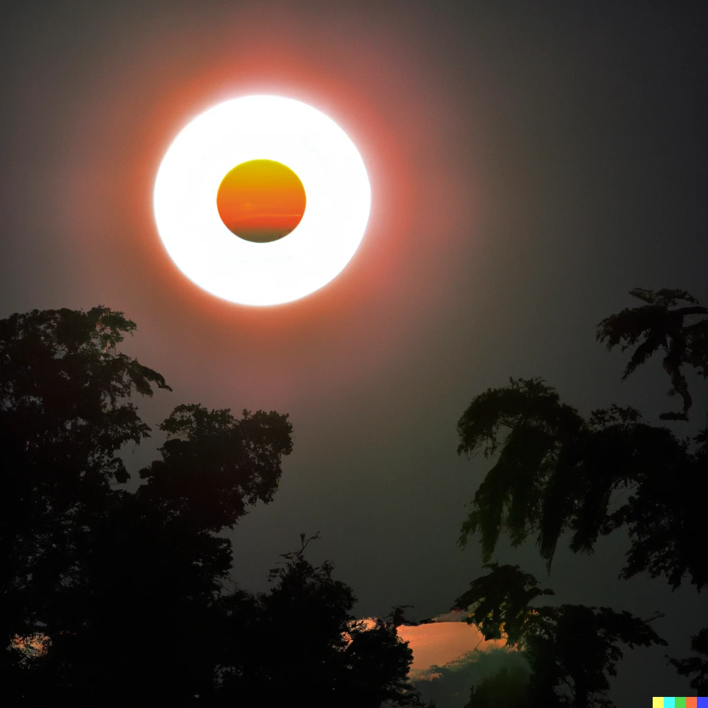 Prompt: Photograph of the sun opening it's eye