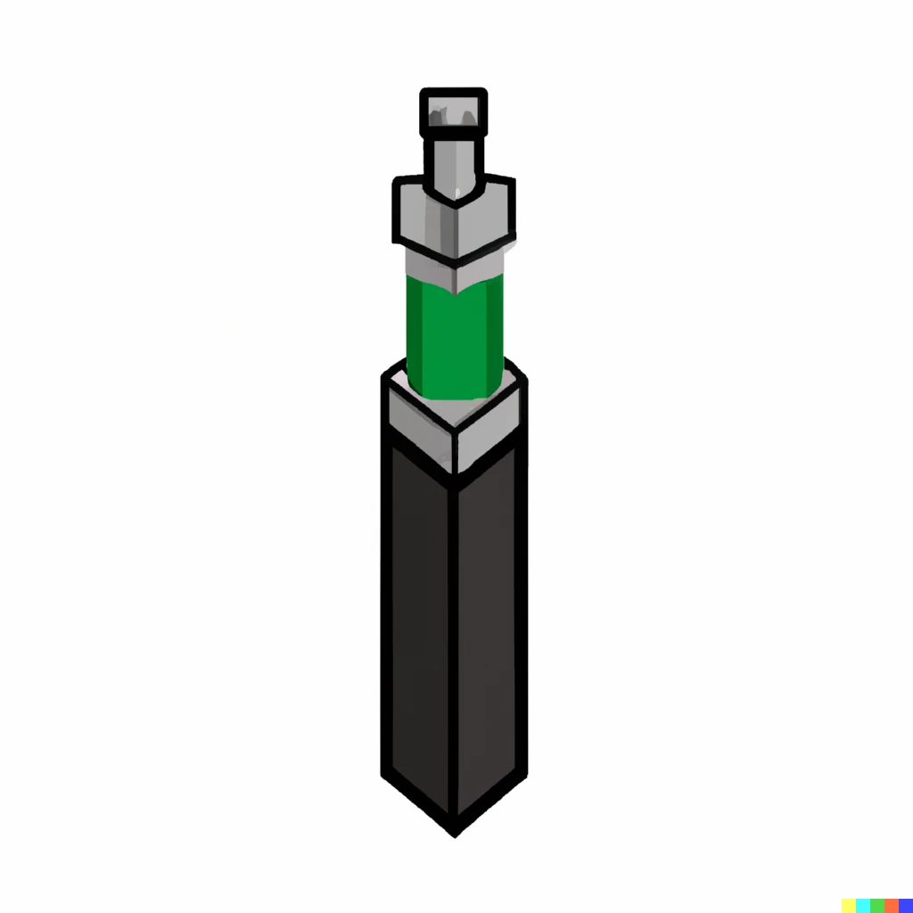 Prompt: A vape pen, as a Minecraft item
