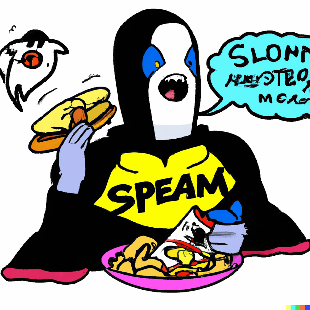 Prompt: A picture of space ghost eating anime pop culture references