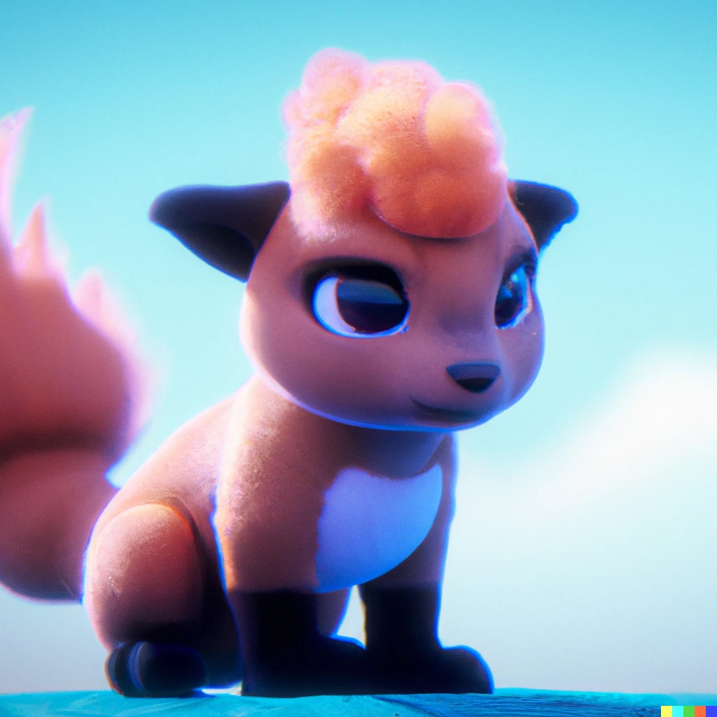Prompt: Vulpix in Fortnite (2017), cinematic, color correction, dramatic