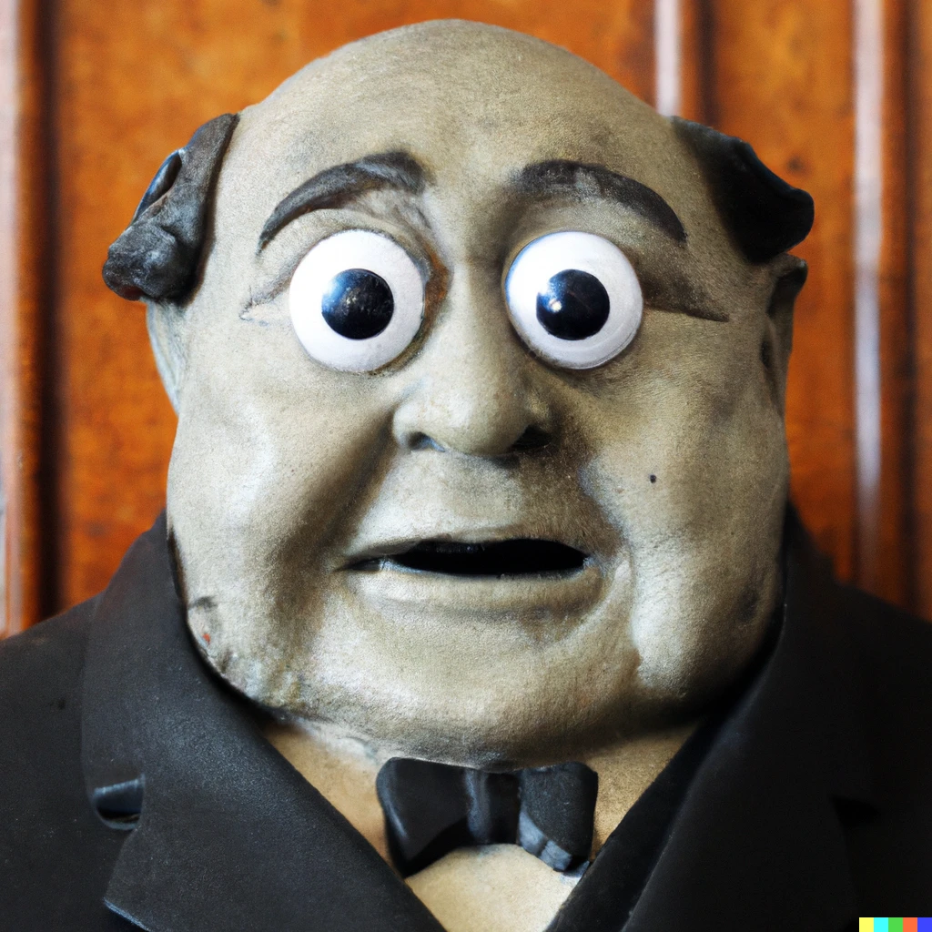 Prompt: winston churchill with googly eyes 