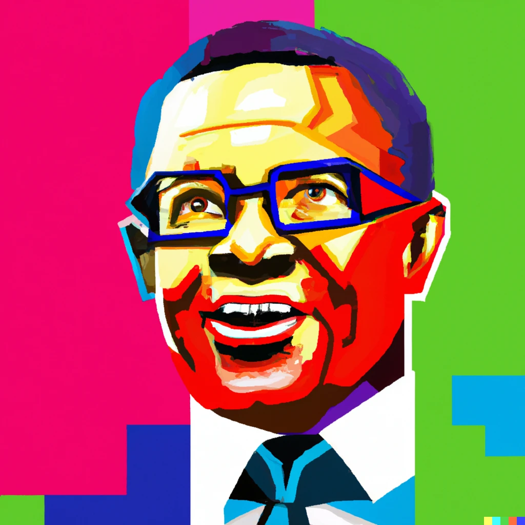 Prompt: A Pop Art painting of  peter obi