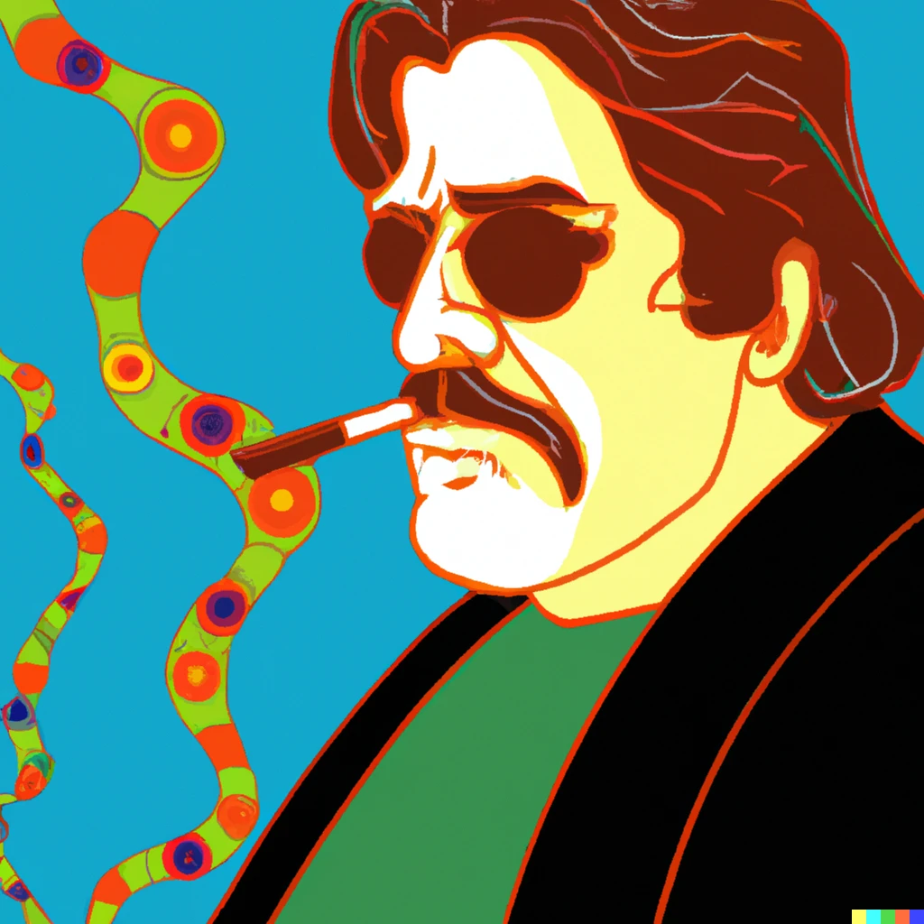 Prompt: Psychedelic art inspired by The Godfather