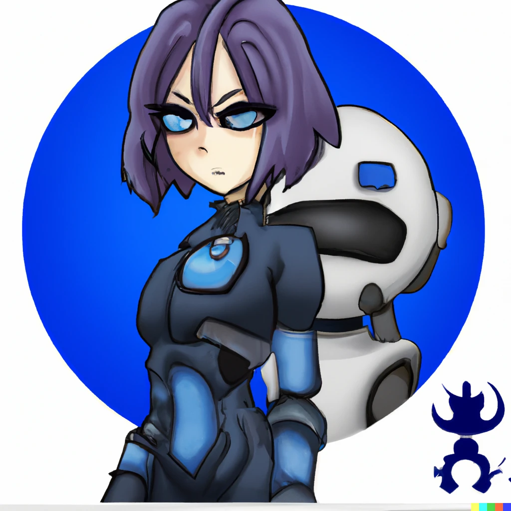 Prompt: motoko kusanagi from ghost in the shell and tachikoma