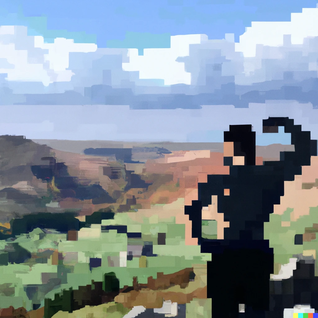 Prompt: Pixel art version of a muscle man
Oil painting version of the Peak District
