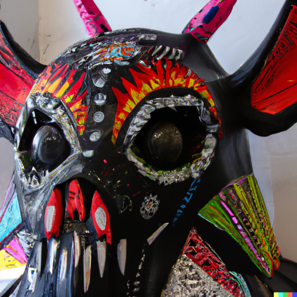 Prompt: traditional mexican Darth Vader-themed alebrije