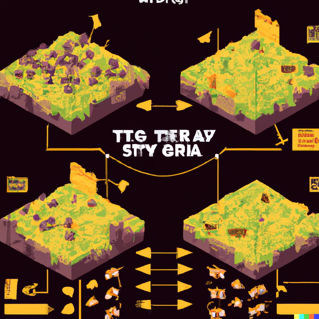 Prompt: voxel turn based strategy game ui tribes fog of war isometric low-poly