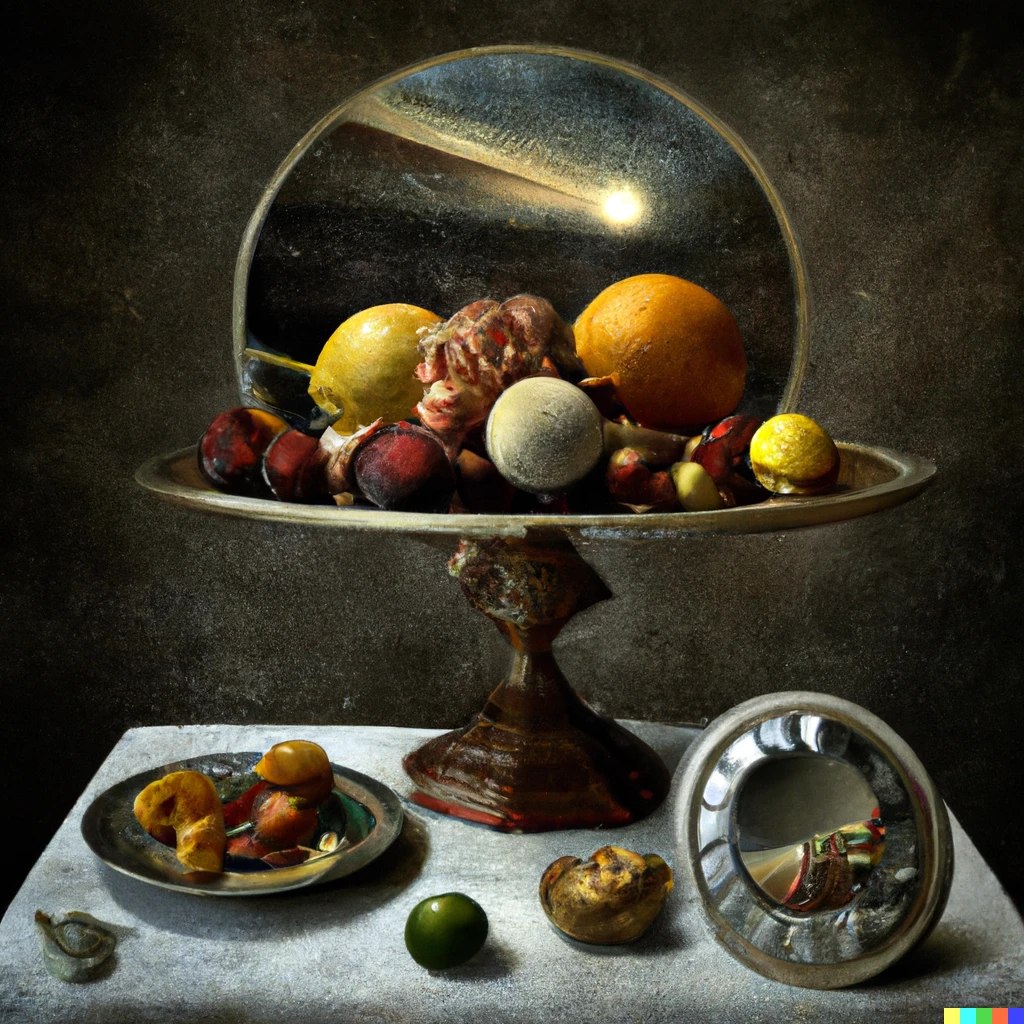 Prompt: still life old dutch master painting of the solar system