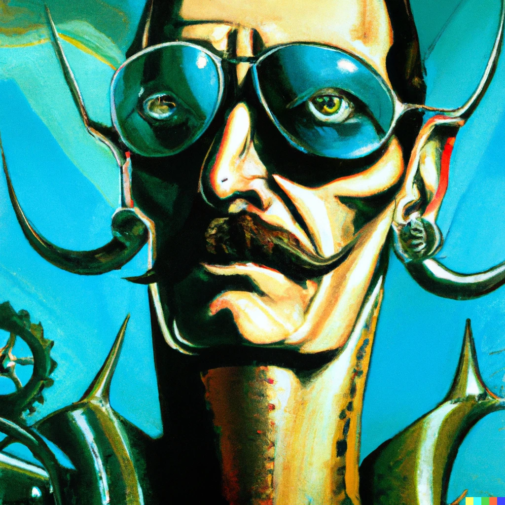 Prompt: A portrait of Terminator, painted by Salvador Dalí.