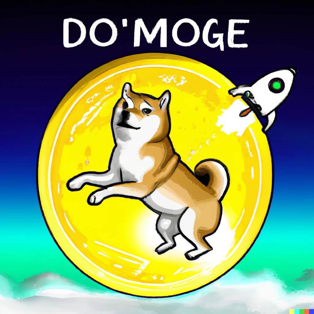 Prompt: dogecoin to the moon