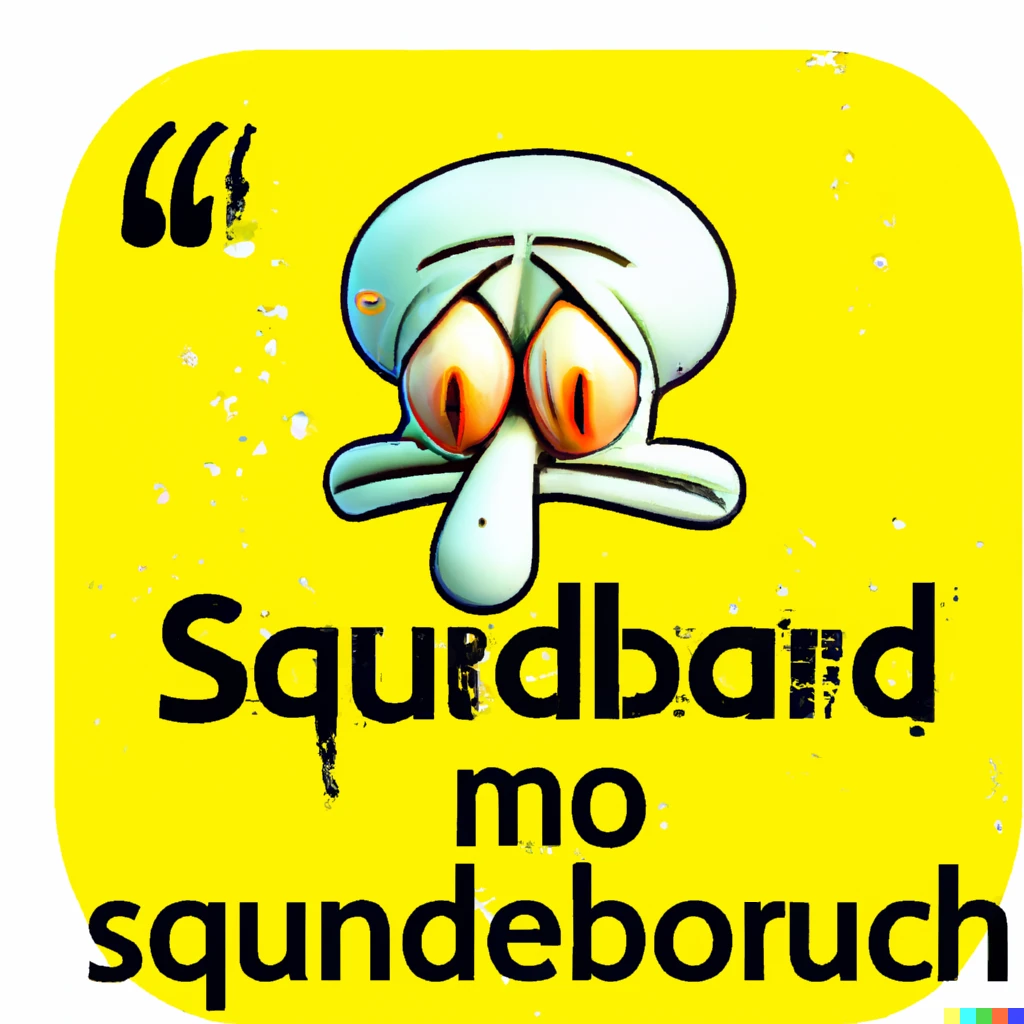 Prompt: oh nah not squidword 😭😭why did spunchbob did that to sqwuidword  😭😭😭