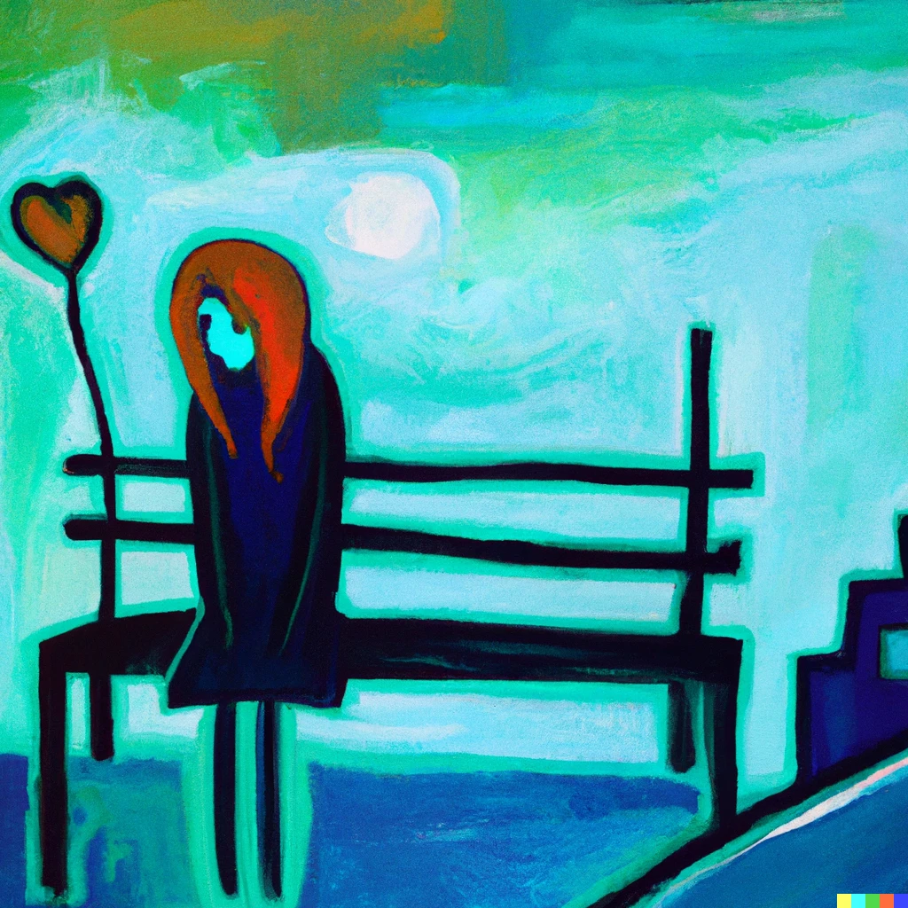Prompt: Fauvism picture depicting loneliness.