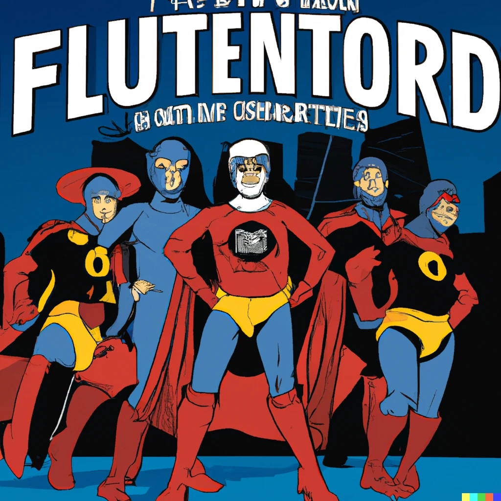 Prompt: the Linux foundation as a super hero group. In the style of Golden age comics 
