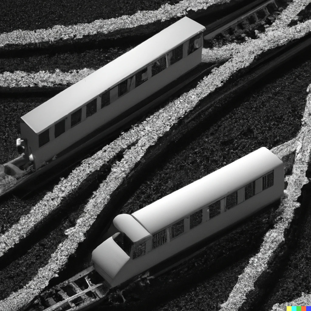 Prompt: the trolley problem reconstructed using single-walled carbon nanotubes and filaments. high resolution SEM image