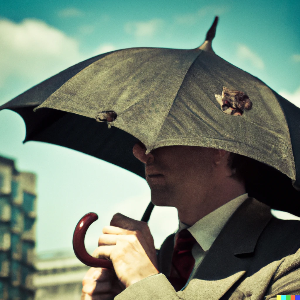 Prompt: Sherlock Holmes in the hottest London summer ever, colour photograph
