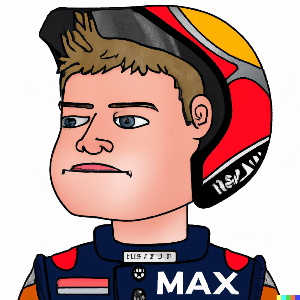 Prompt: Max verstappen as cartoon 
