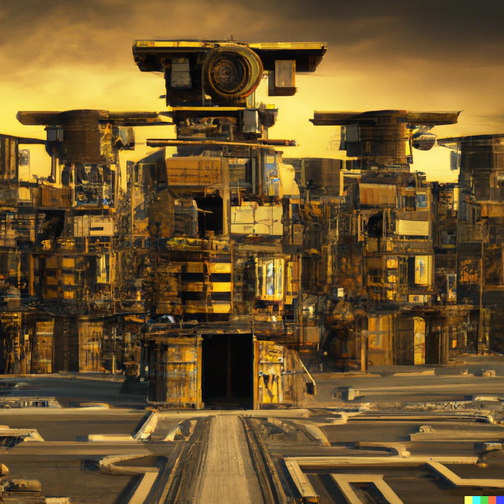 Prompt: african architecture year 2100 in steampunk style photorealistic image | 222