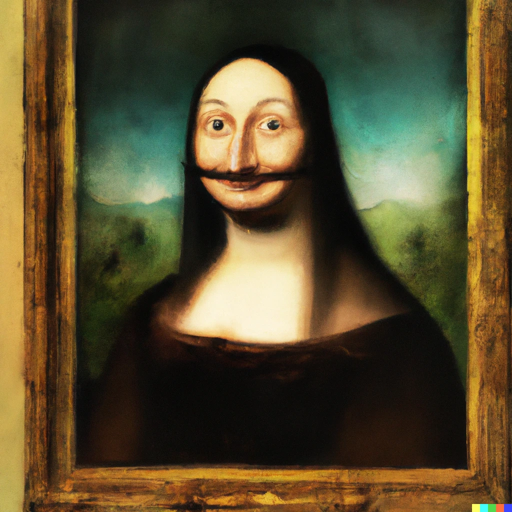 Prompt: A painting of what Mona Lisa would look like if Dali painted it