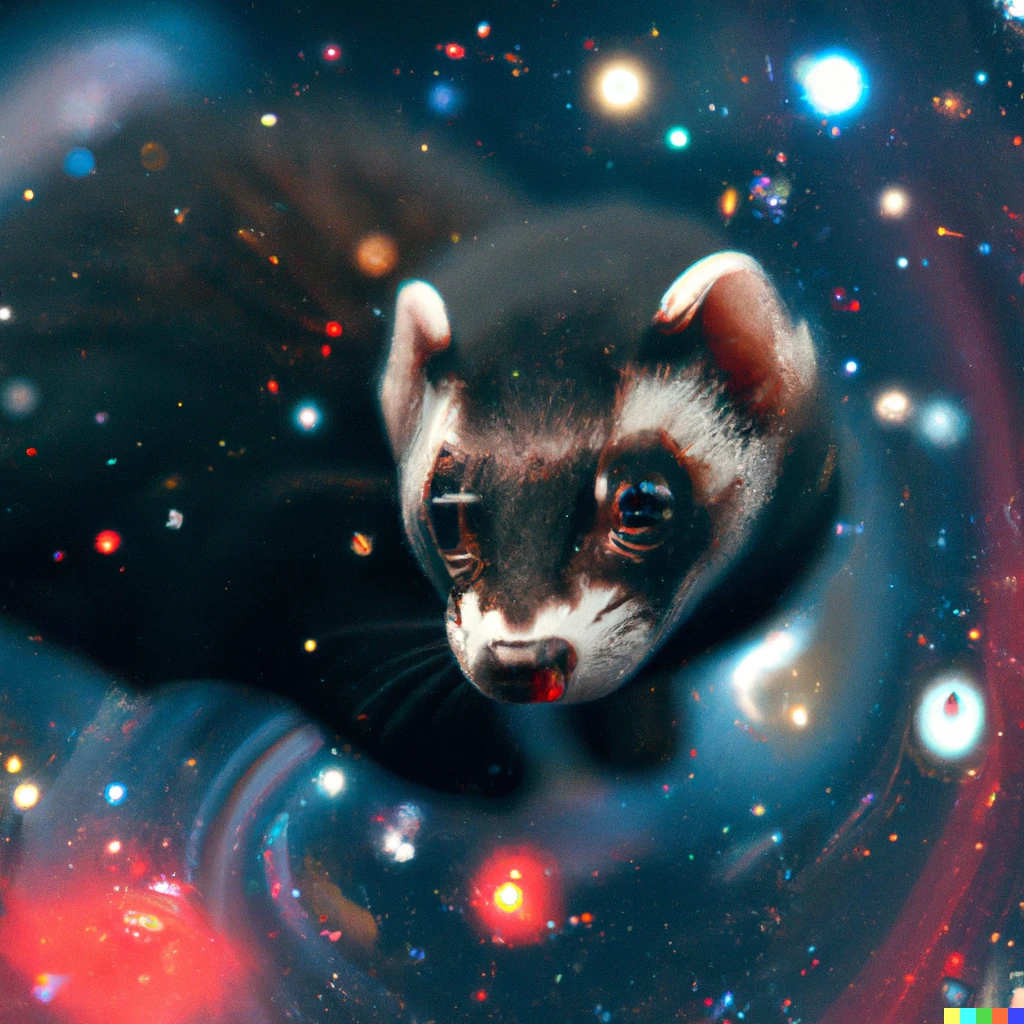 Prompt: 8k image of a ferret in the multiverse