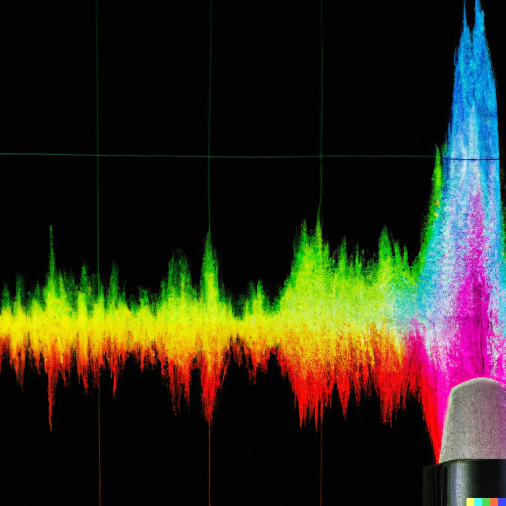 Prompt: Detailed Spectogram image of singing