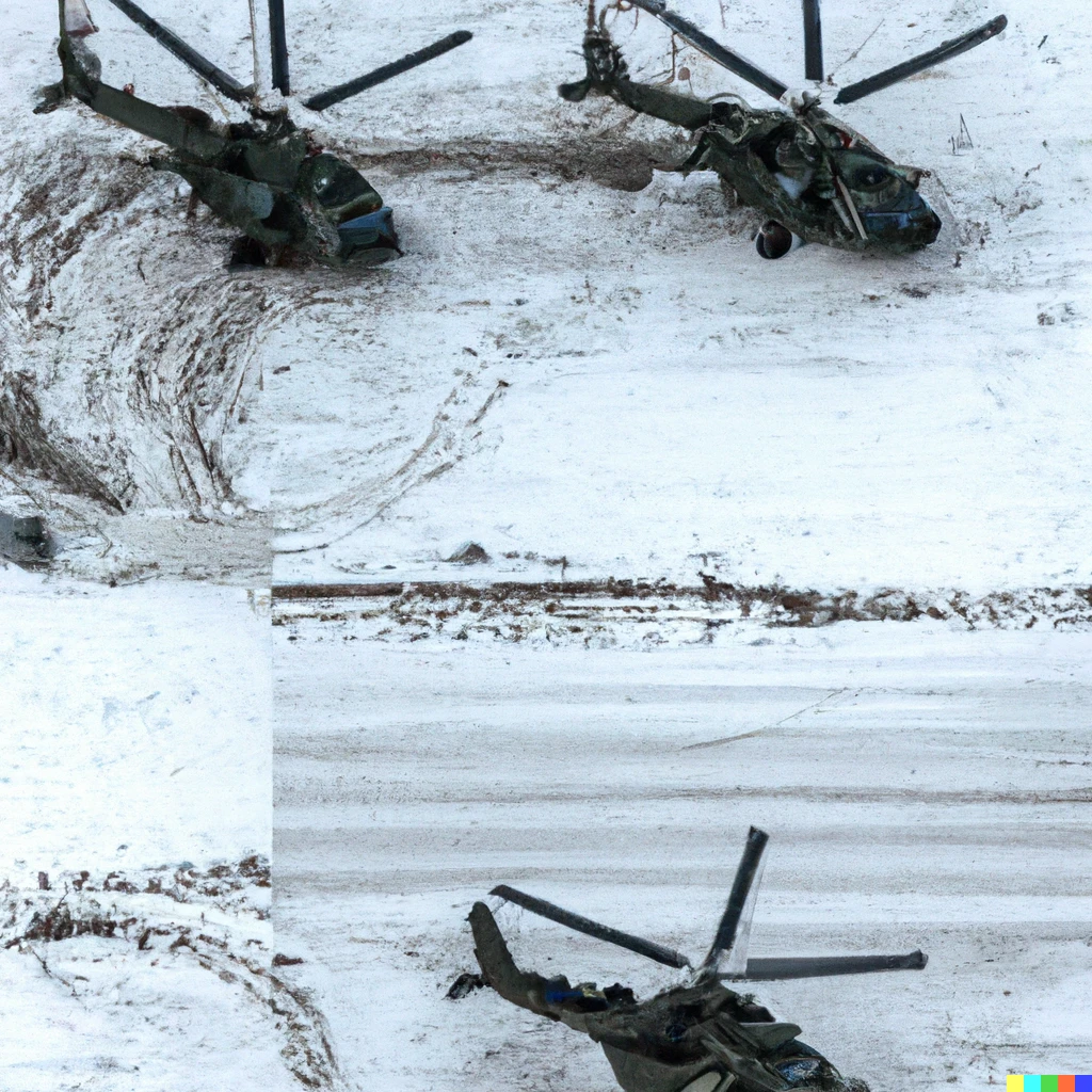Prompt: SAR images of an Apache at a Russian airport