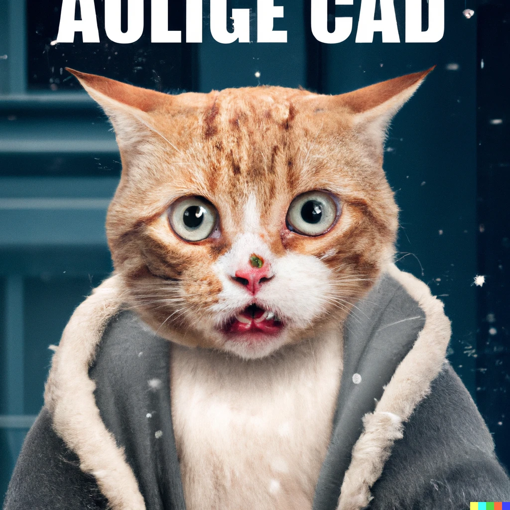 Prompt: A cat starring as Macaulay Culkin in Home Alone. Movie poster. 8k photograph. 