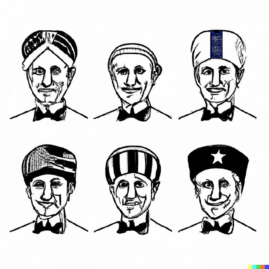 Prompt: all United States presidents in turban