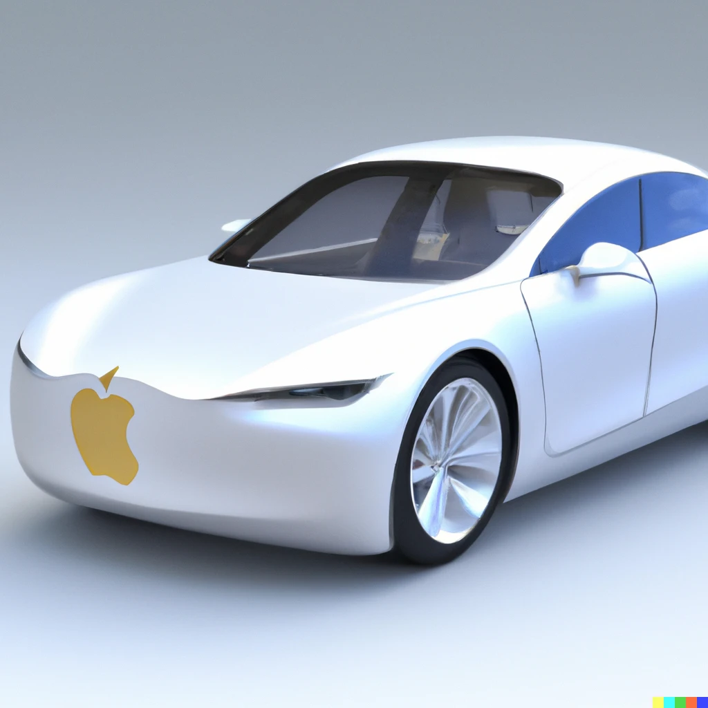 Prompt: Electric car designed by Apple Inc, a 3d render