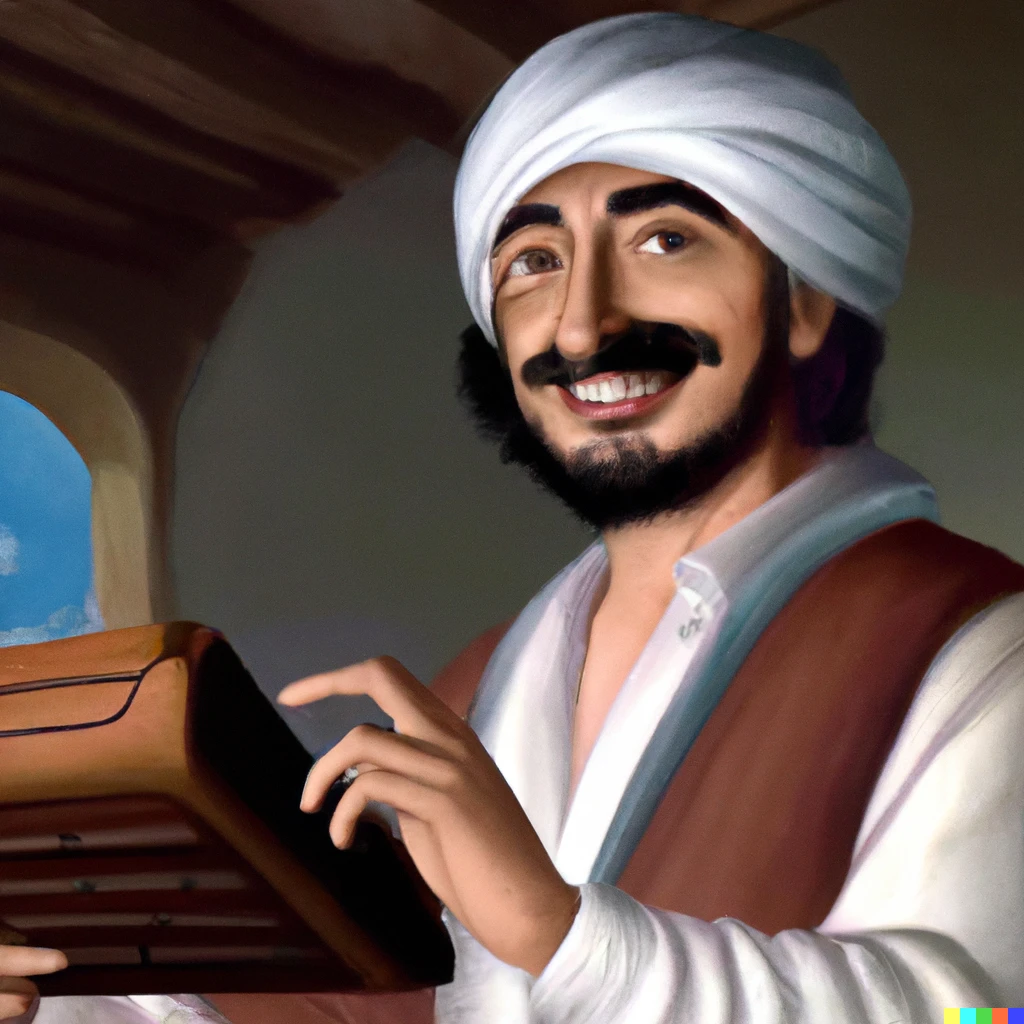 Prompt: Mobile app developers in Ottoman Empire, realistic painting