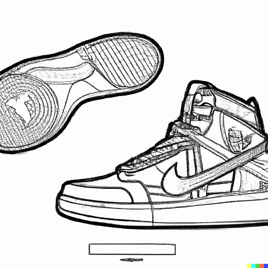 matthew × DALL·E 2 | Air Jordan 1 and Subway collaboration, patent art