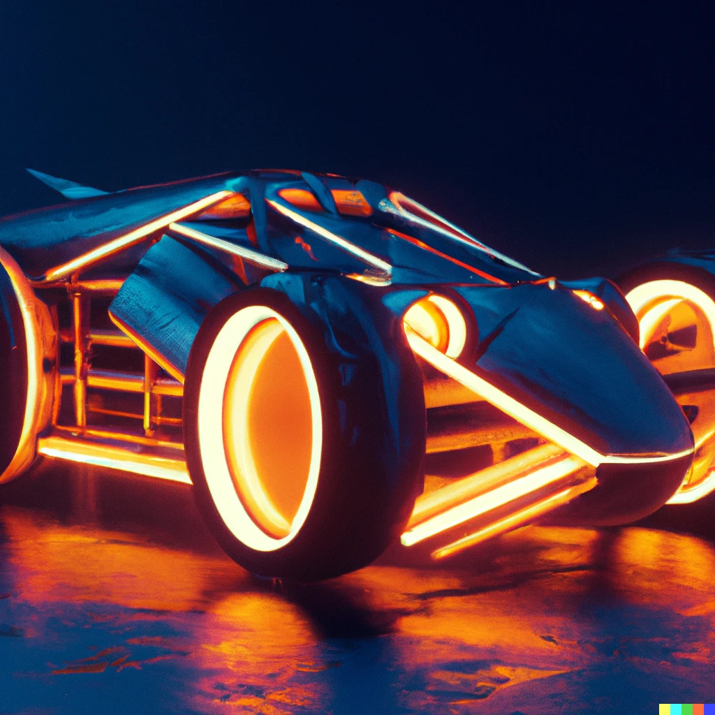 Prompt: Futuristic car made of glowing bamboo, digital art