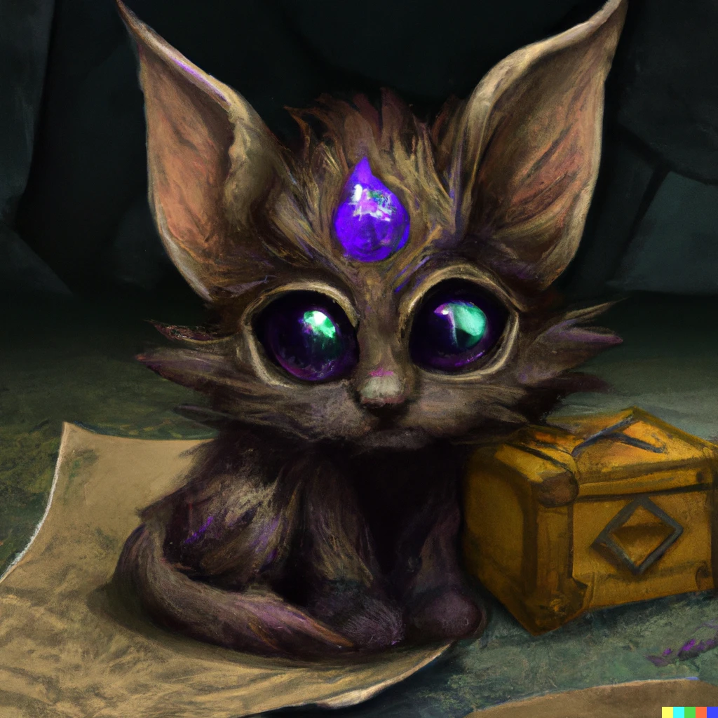 Prompt: World of Warcraft concept art of a kitten
