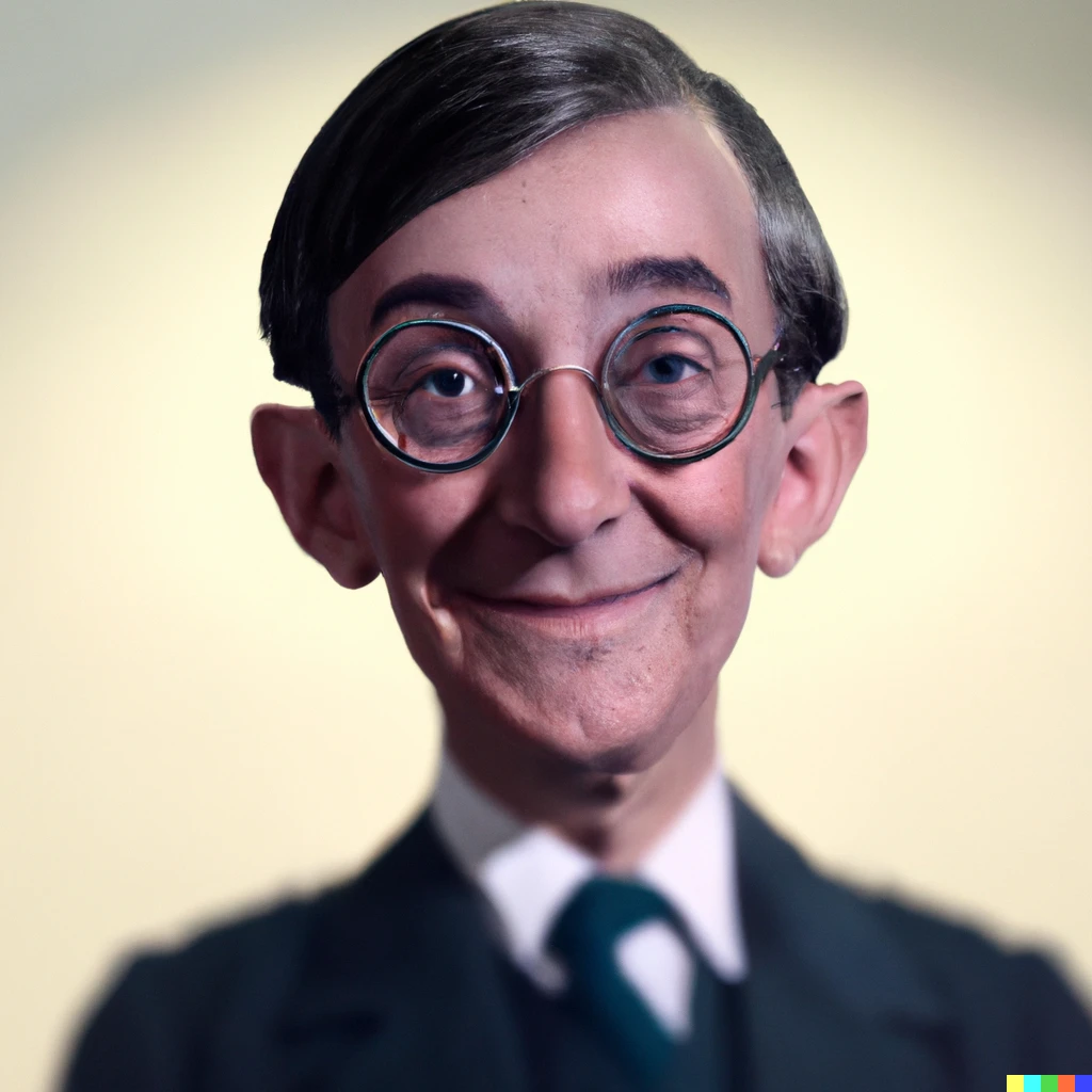 Prompt: merge Kenneth Williams and Jacob Rees Mogg