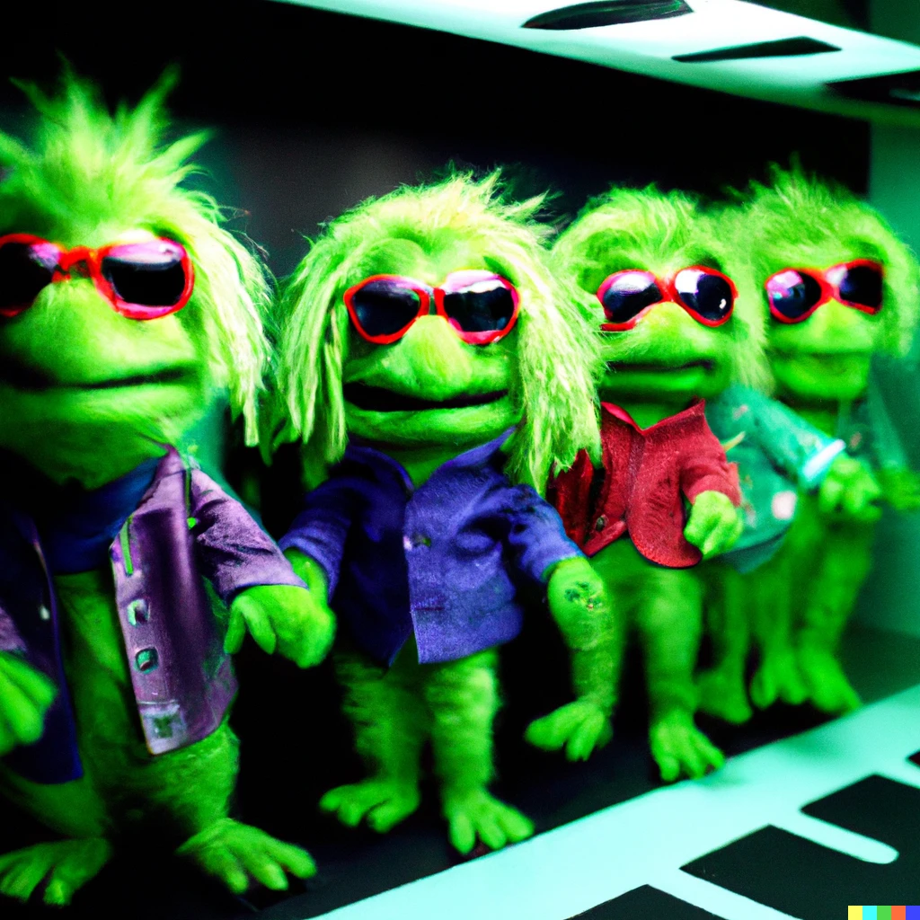 Prompt: The Matrix played by The Muppets