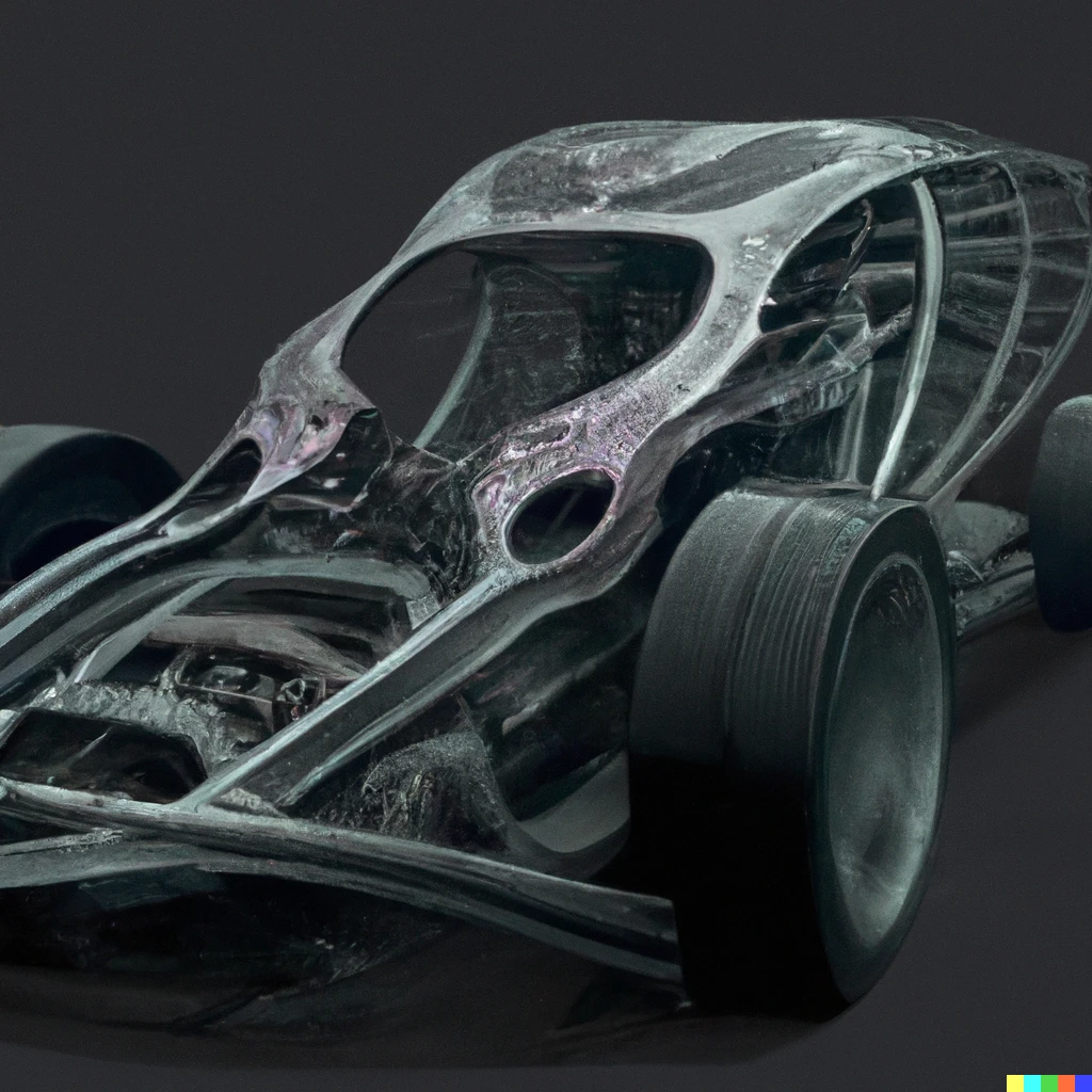 Prompt: A  car in the style of Giger, whole car, high detail, digital art