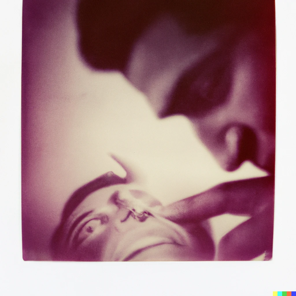 Prompt: An dream-like polaroid of a man seeing the face of the devil