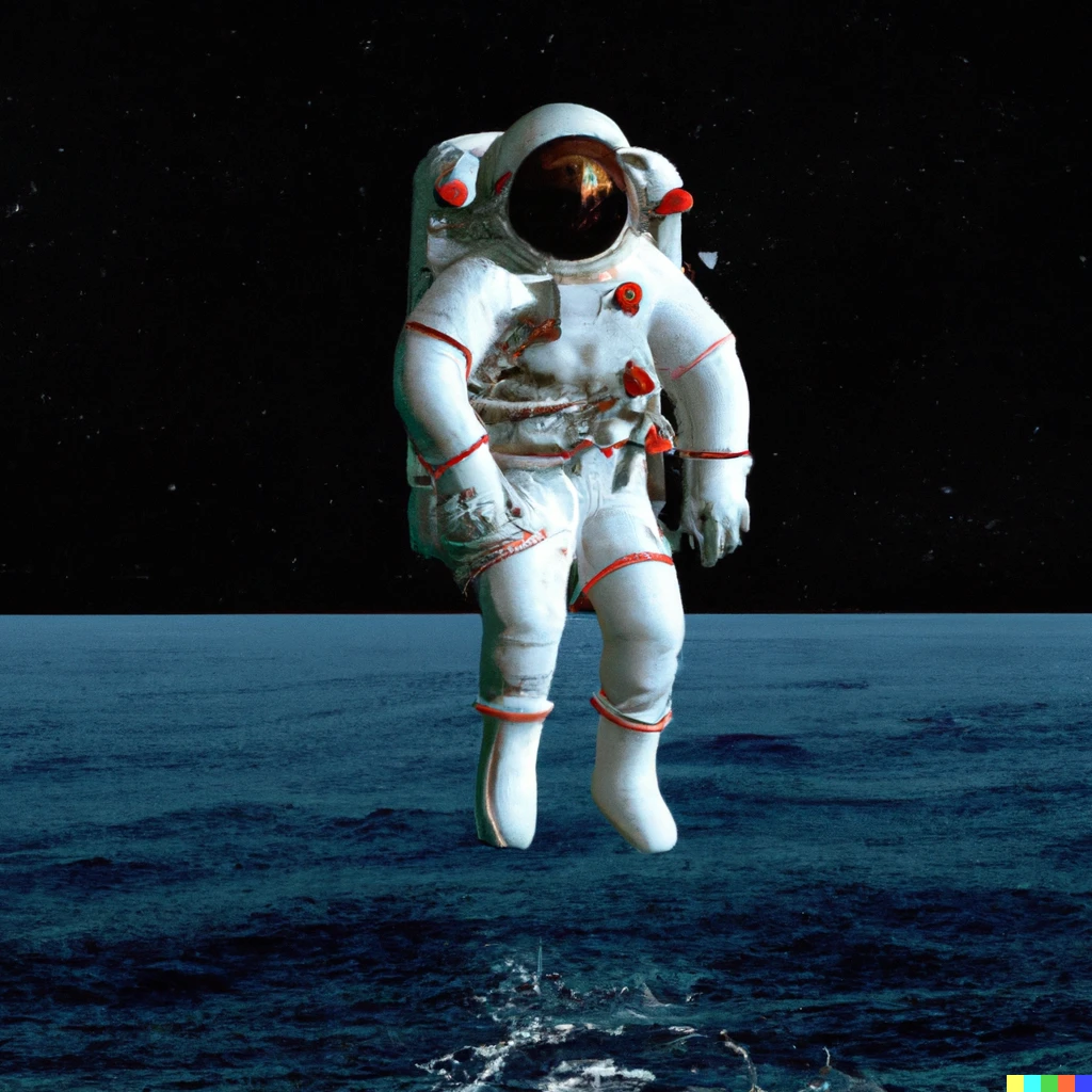Prompt: Astronaut in ocean 