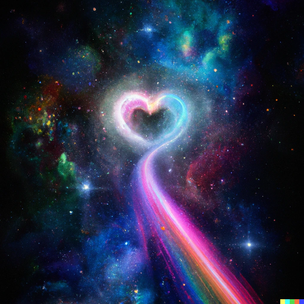 Prompt: the beating heart of the infinite universe, digital art