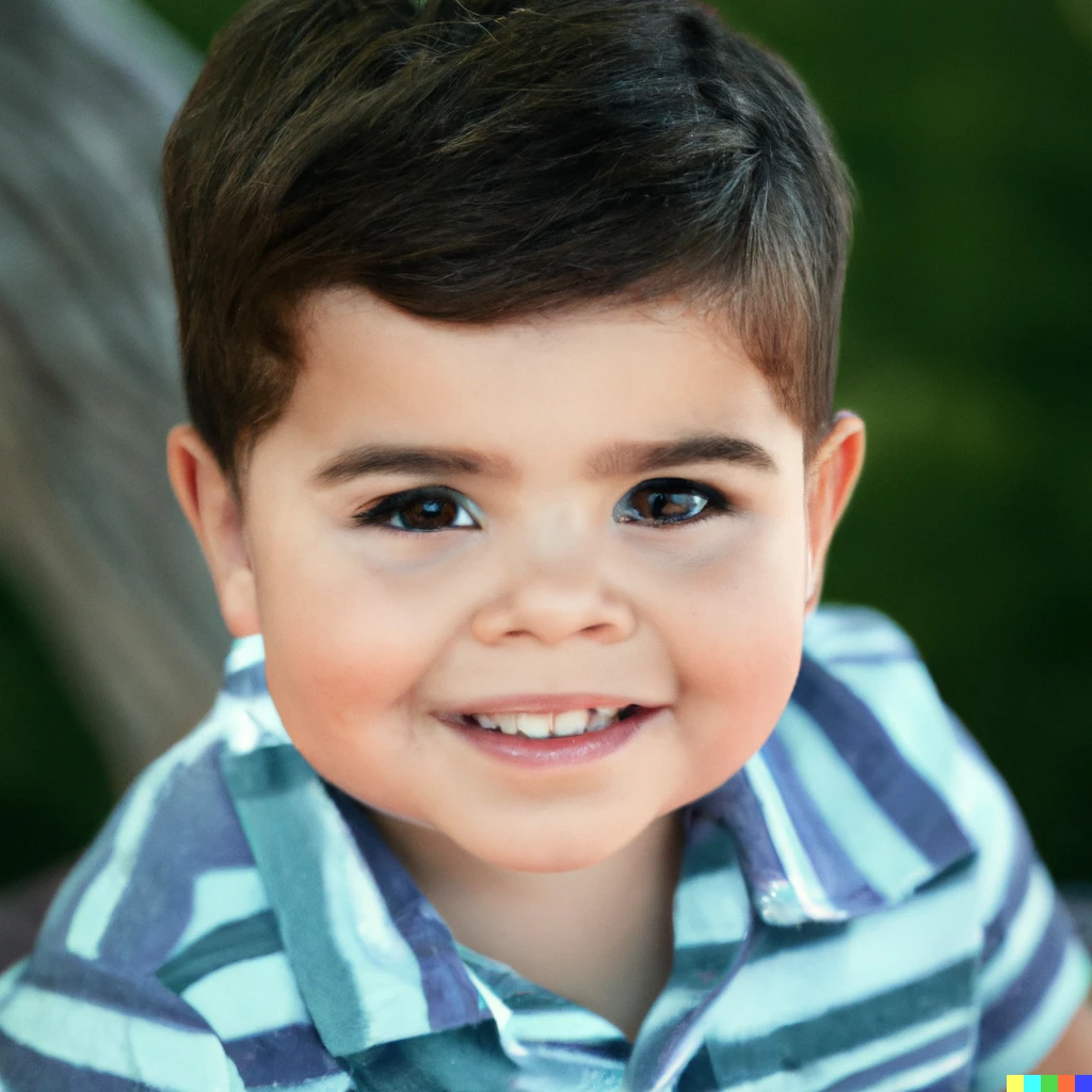 Prompt: Portrait of kid smiling, High definition photograph.