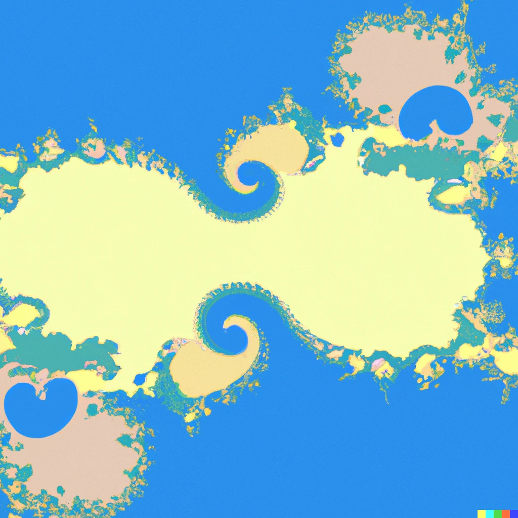 Prompt: Cool Mandelbrot set Twitter profile picture made by a person with a PhD in graphic design